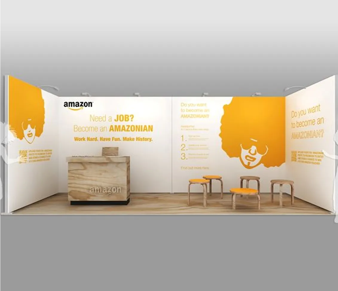 Exhibition stall design and setup by DAC, a top-tier advertising company in Qatar delivering event and display solutions